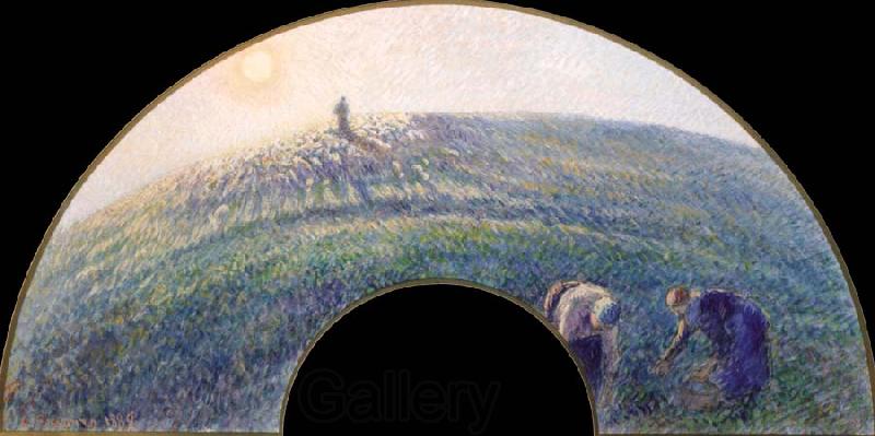 Camille Pissarro Herd of Sheep at Sunset